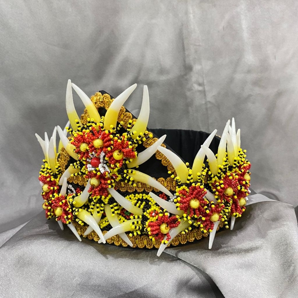 ACC Topi Mahkota Dayak/Mahkota Dayak Taring Keliling