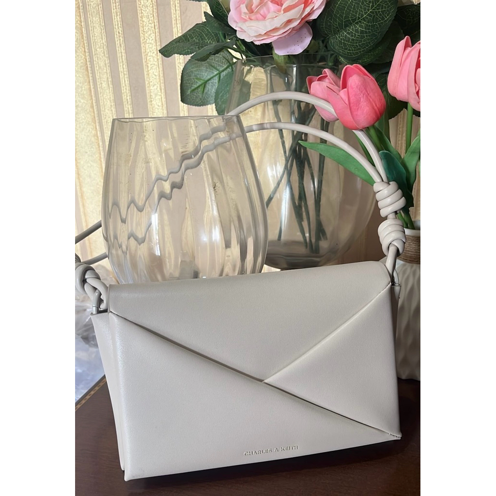 Charles & Keith Shoulder Bag - Ivory (New - 100% Original)