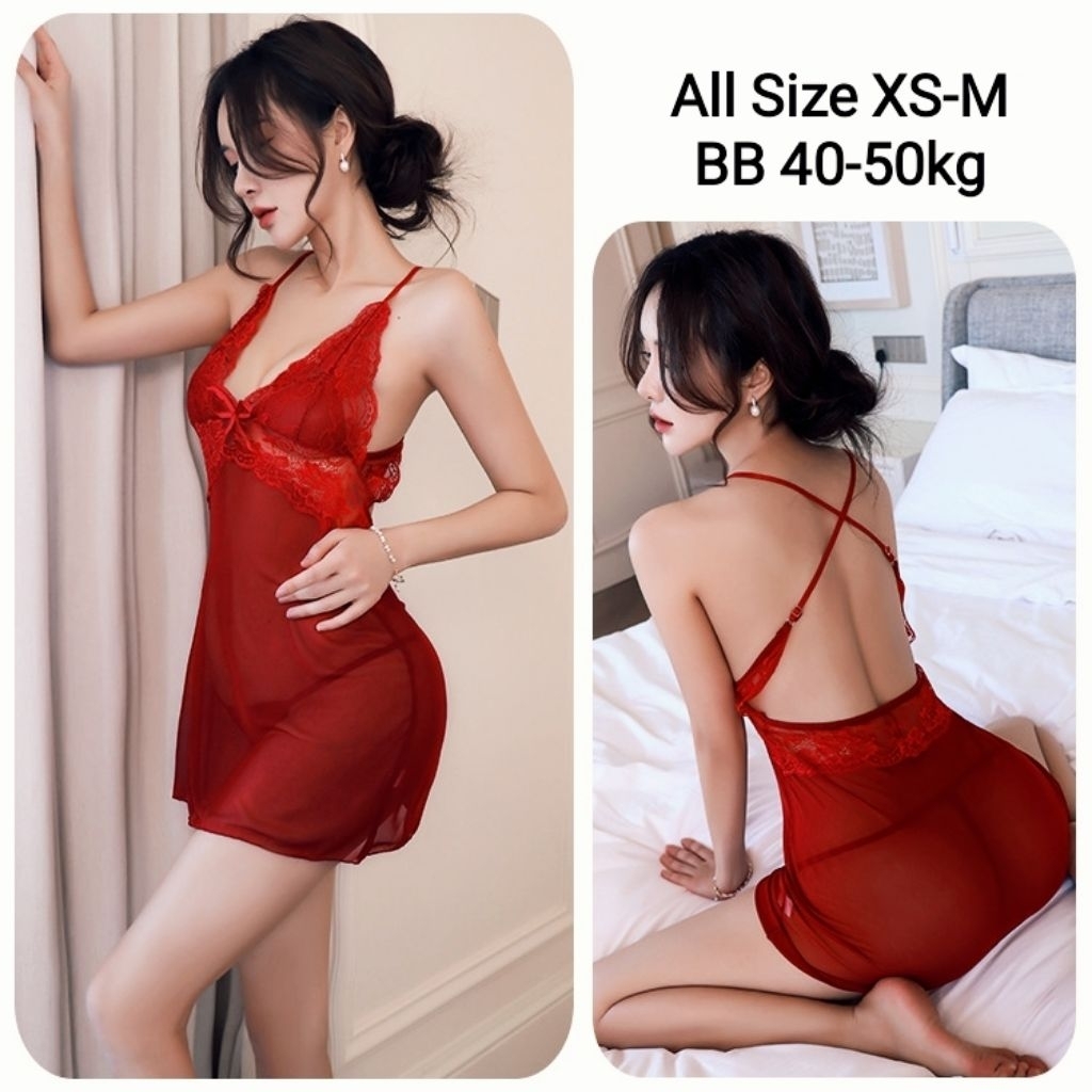 Letta Lingerie Sexy Sleepwear Murah XS-M Lingeri Seksi Lingeria Sexy Linjeri Transparan Baju Tidur S