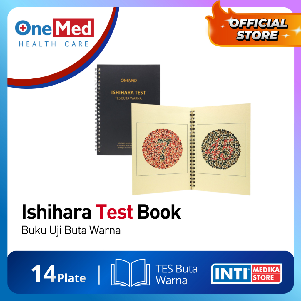 ONEMED - Buku Isihara 14 Plate Tes Buta Warna | Ishihara Test Book