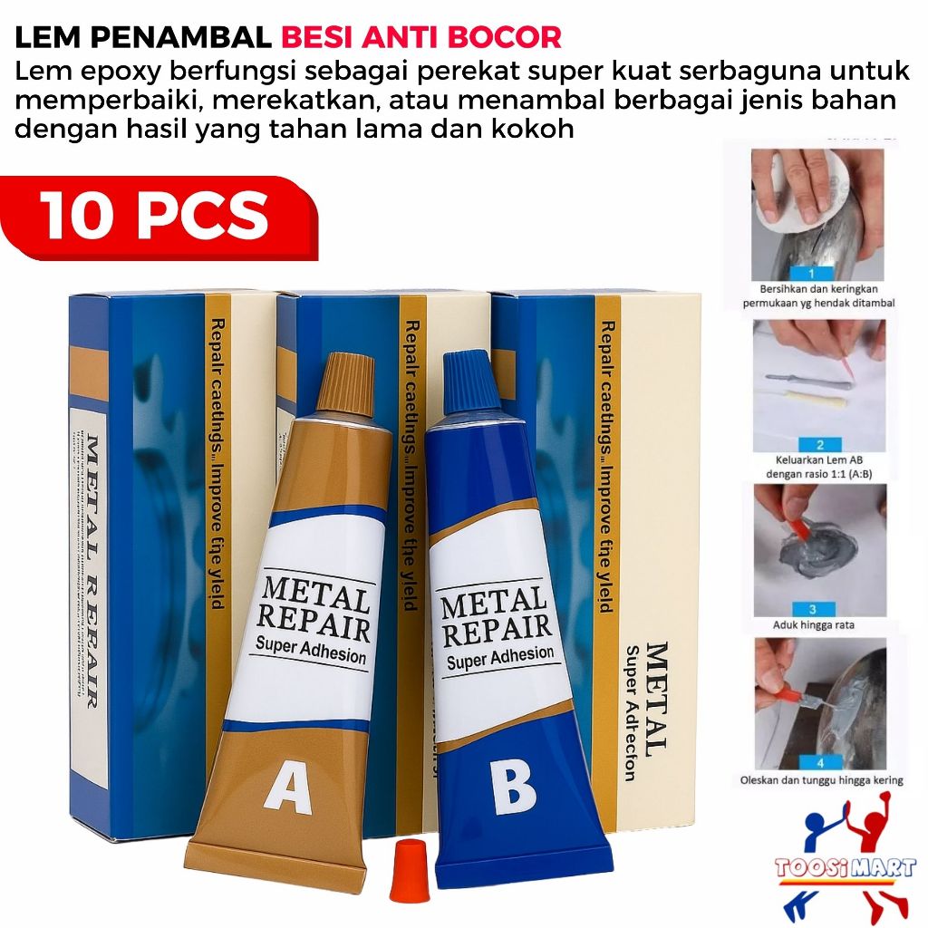 Lem AB Besi Super Kuat Tahan Panas Lem Perekat Super Untuk  Reparasi Mobil / Rumah Penambal Besi Rad