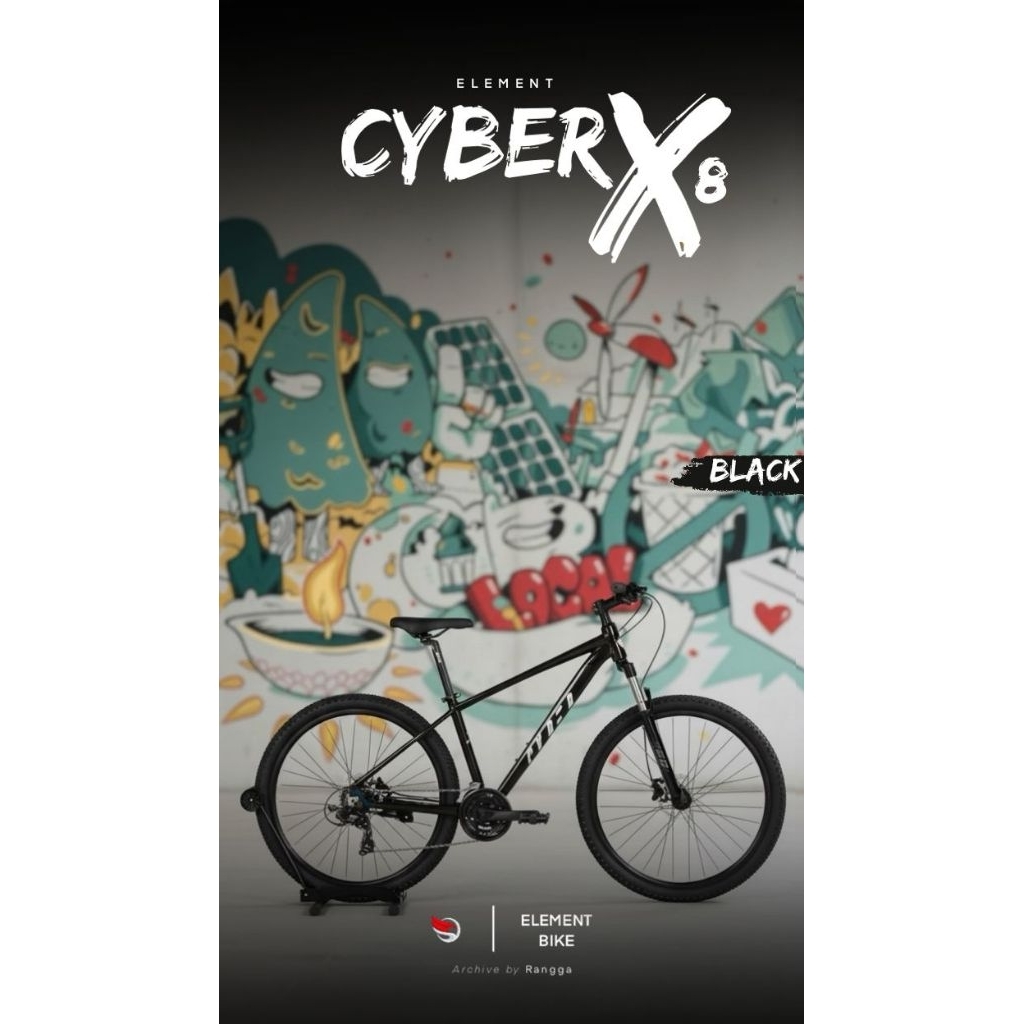 Sepeda MTB Ukuran 27,5 Element Cyber X 7 Speed / 8 Speed Alloy Murah Berkualitas / Sepeda Gunung Uku