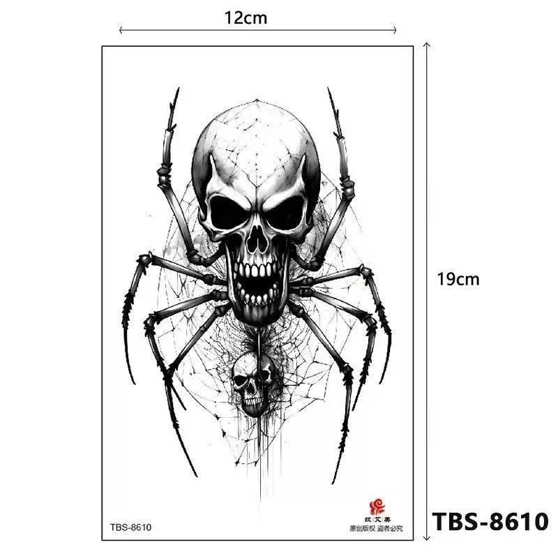 TATTO GAMBAR TENGKORAK LABA-LABA