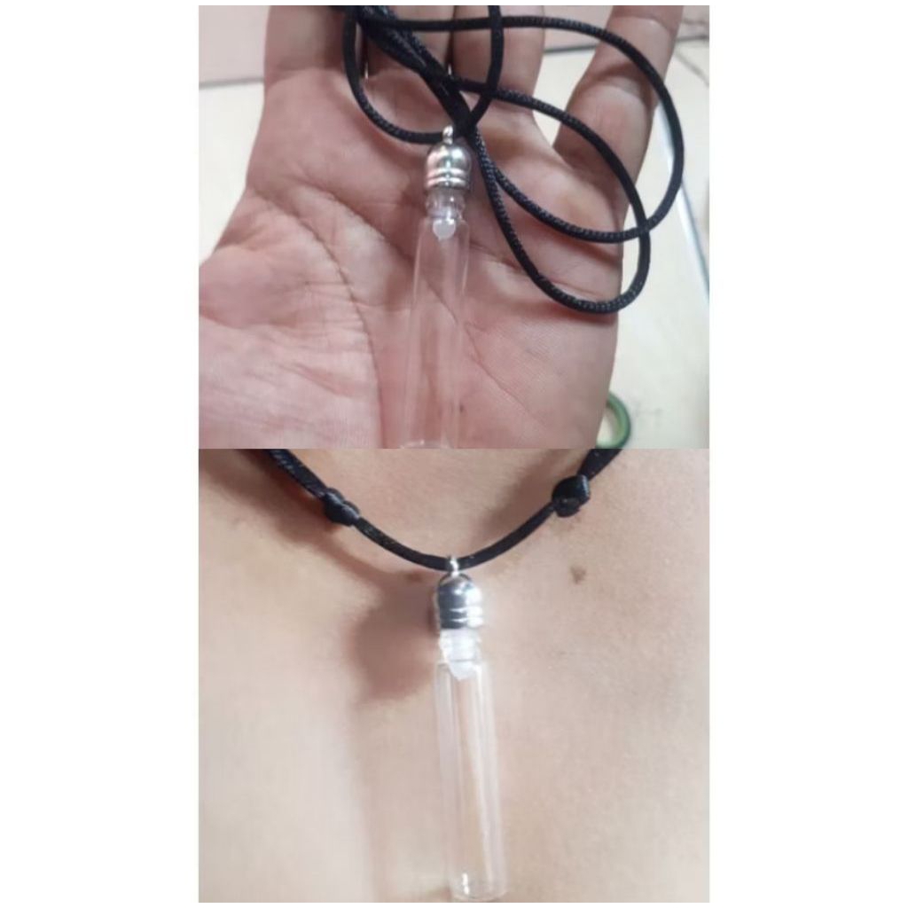 Kalung Liontin Tabung Botol Kaca 2 ml