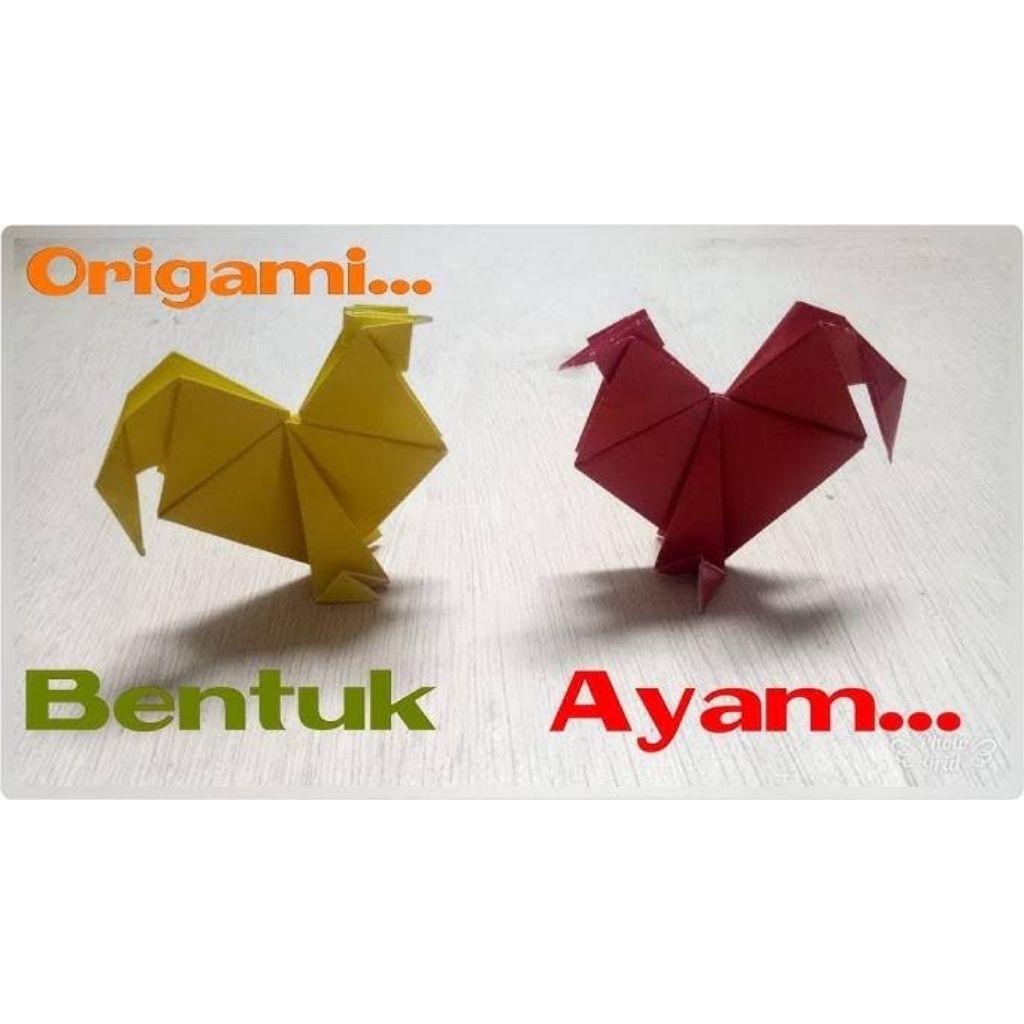 Kerajinan Origami Ayam 3D/Hiasan Prakarya/Paper Garland 3D