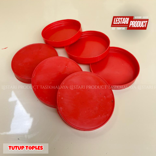 ( 12 PCS ) TUTUP TOPLES JADUL  WARNA MERAH | TUTUP TOPLES KACA CENTOL DIAMETER 11CM | REFILL TUTUP T