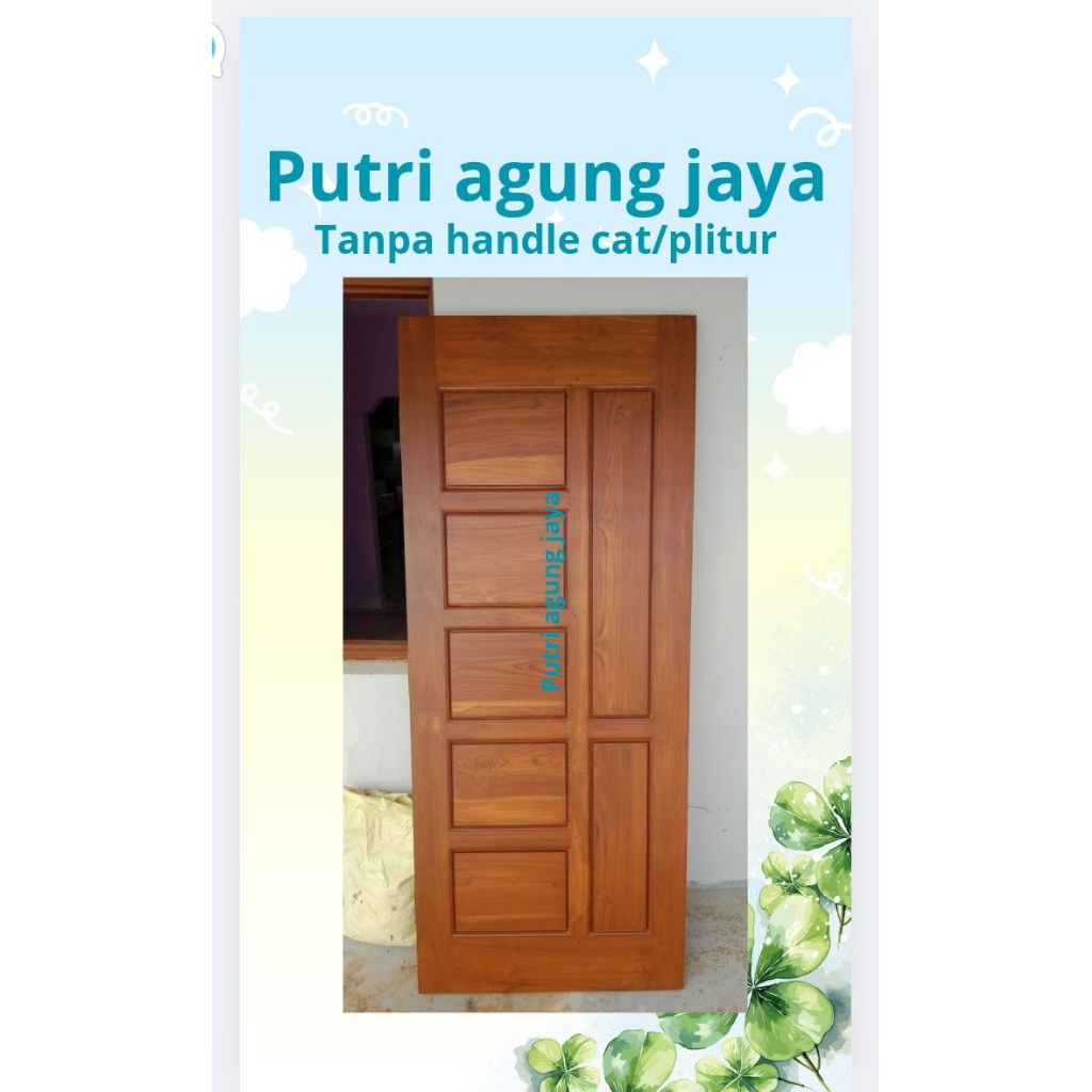 kusen+pintu kayu kamper dan meranti bisa custom fast respon