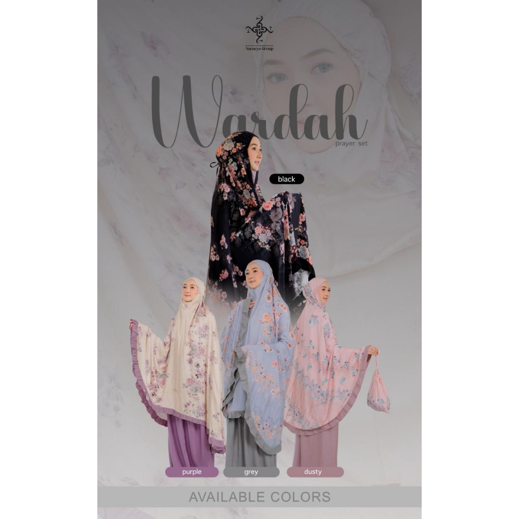 Nararya - wardah mukena premium motif jumbo bahan tancel twill