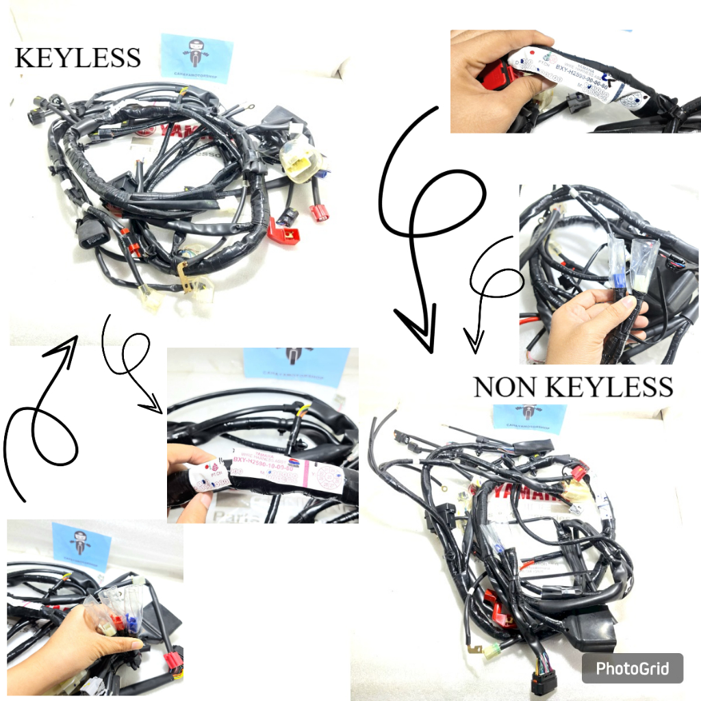 KABEL BODY KEYLESS DAN NON KEYLESS YAMAHA MIO GEAR NEW HYBRID 125 2025 ORIGINAL YAMAHA