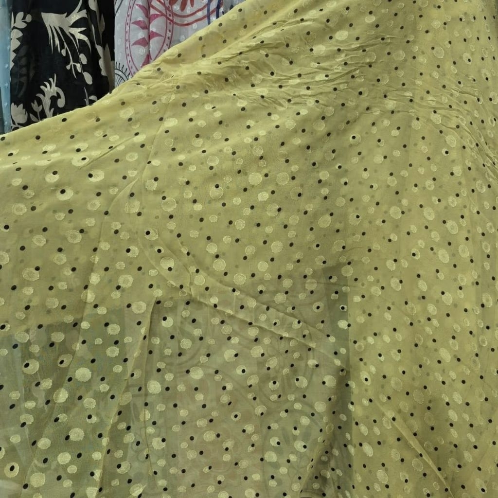 KAIN SIFON URAGIRI PREMIUM MOTIF POLKADOT  - KAIN SIFON RUBIAH MOTIF DOT - BAHAN KAIN SIFON MOTIF PO