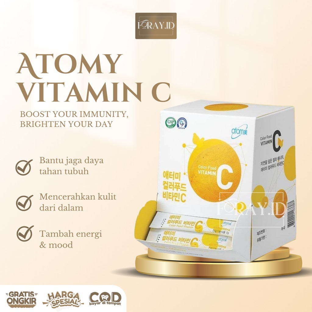 (10 Sachet) Atomy Vitamin C Sachet Original 100% | Atomy COLOR FOOD VITAMIN C | colorfood vit c HALA