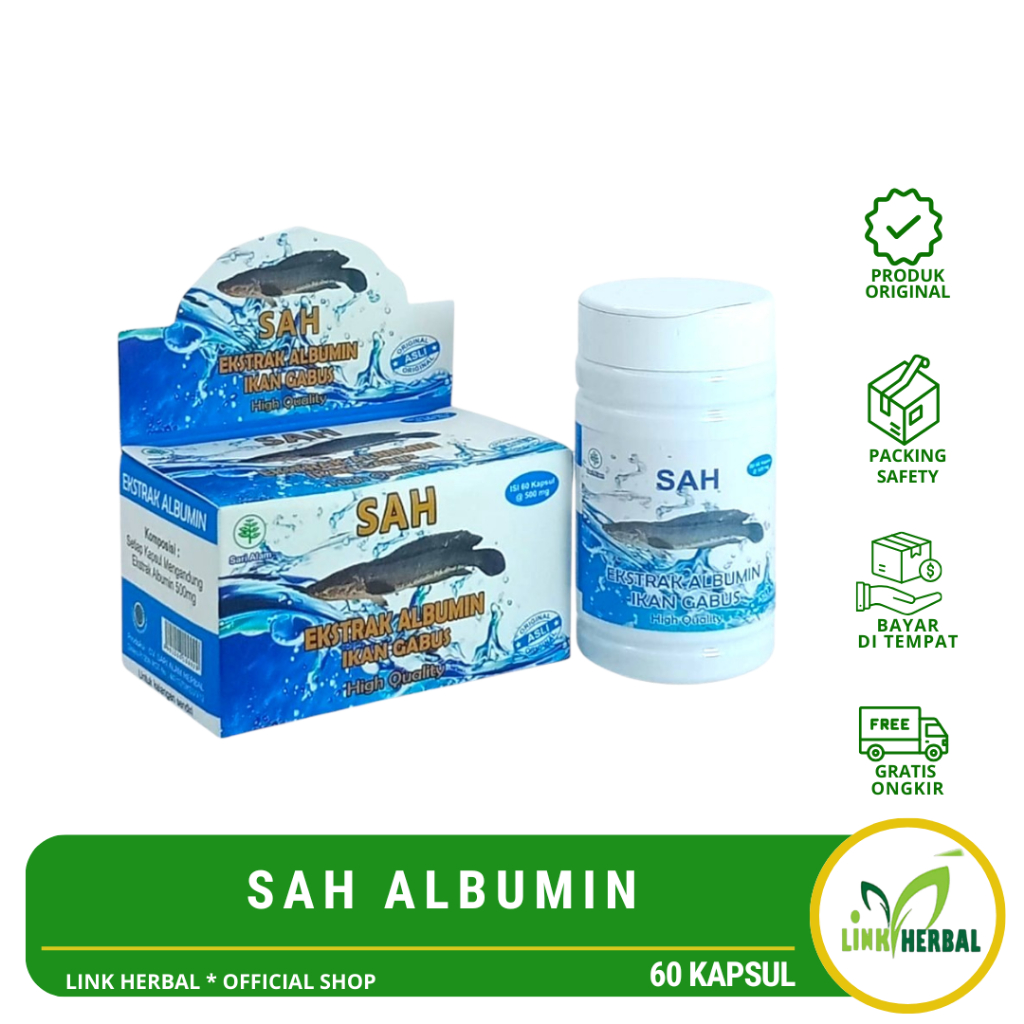 Ekstrak Albumin Ikan Gabus 60 Kapsul | SAH Albumin 60 Kapsul