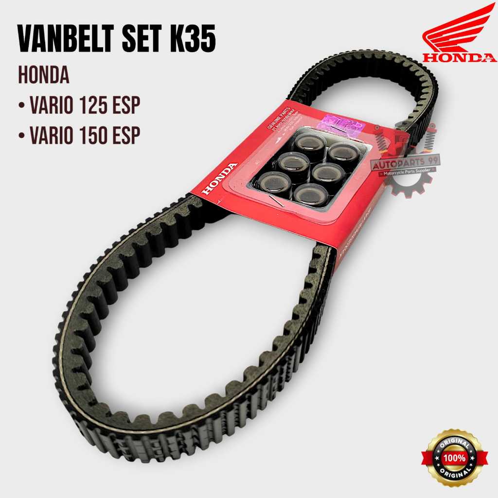 Vanbelt Assy Honda Vario 125 ESP LED 150 ESP Original Vbelt Set K35 CVT Vario 125 ESP 150 ESP