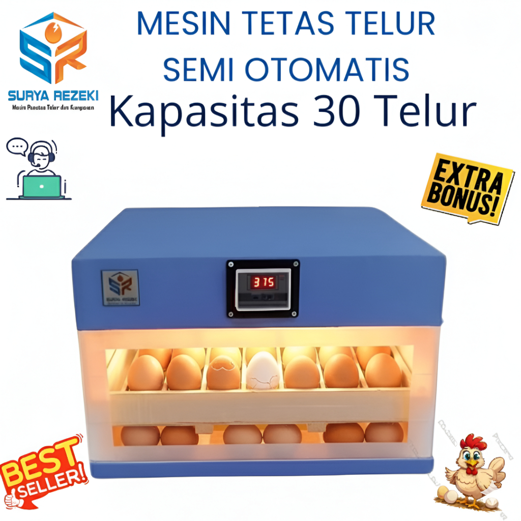 mesin tetas telur semi otomatis / mesin penetas telur semi otomatis kapasitas 30 telur