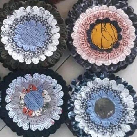 Lemek Panci Kerajinan Kain Perca / Lemek alas panci kain percah / tataan panci anti panas / lampen p