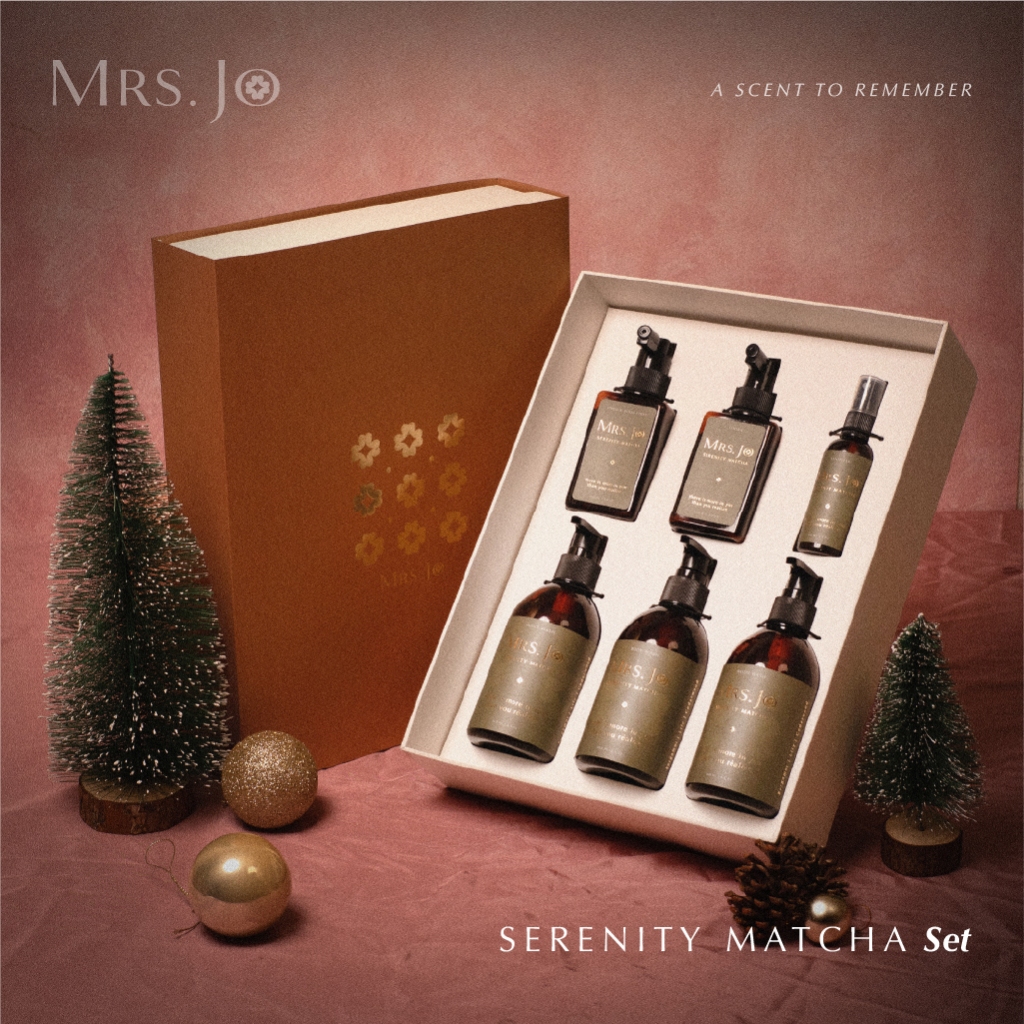 Mrs Jo Magnolia Charm Serenity Matcha Petite Christmas Set | Hampers Natal Set