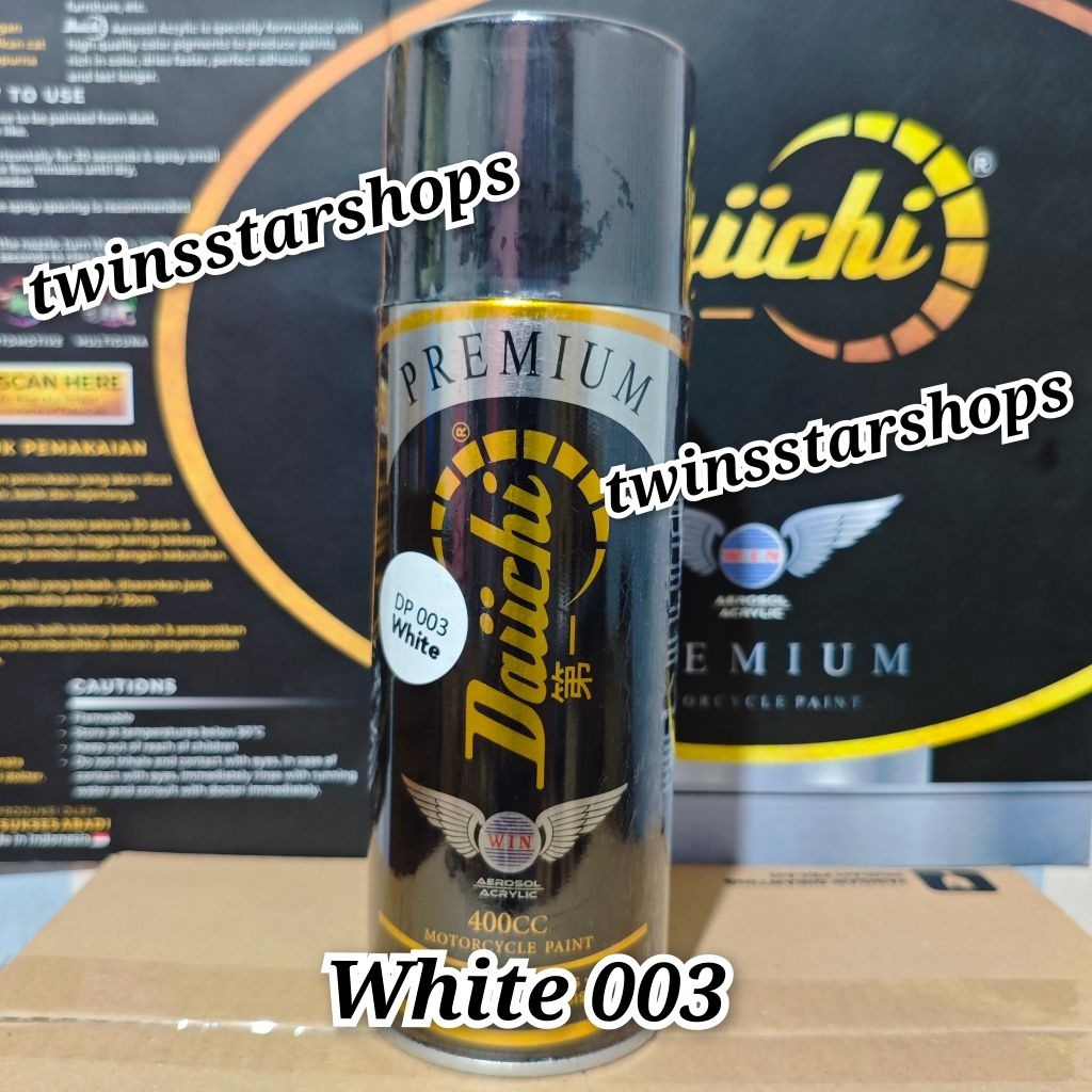 Pilok pylox pilox Cat Daiichi Daichi White 003 Putih Glossy Mengkilap 400Cc Daici