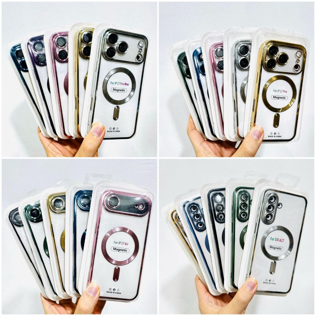 Case Softcase Magsafe Magnetic Chrome + Lensa All Type Handphone Grosir