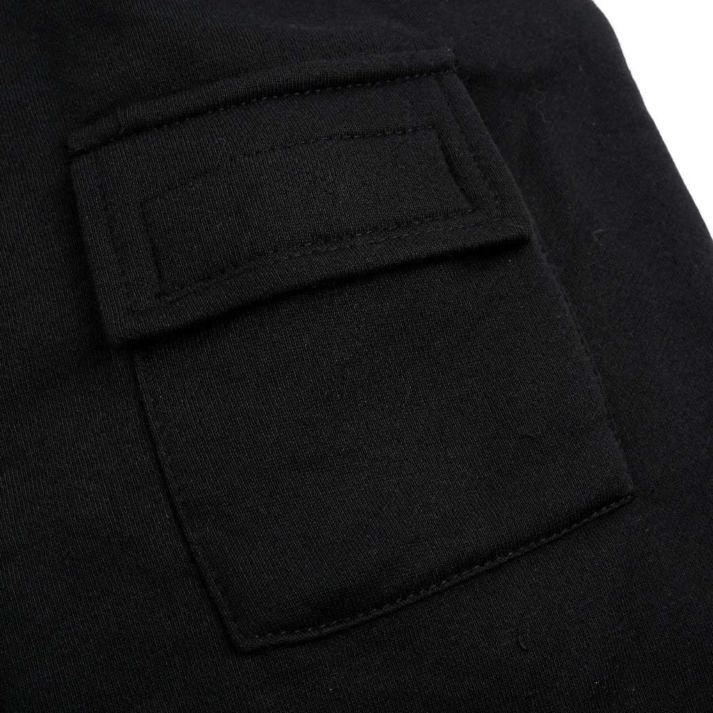 Troy Company Boxy Arm Pocket Hoodie Agwyp - Hoodie Boxy Hitam BAPH 3399