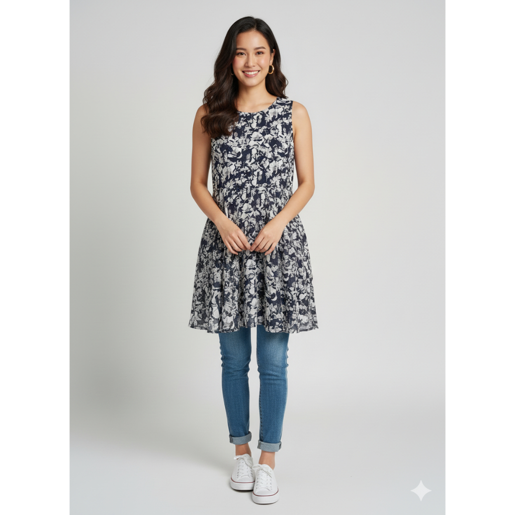 dress sleveless simply vera vera fit flare