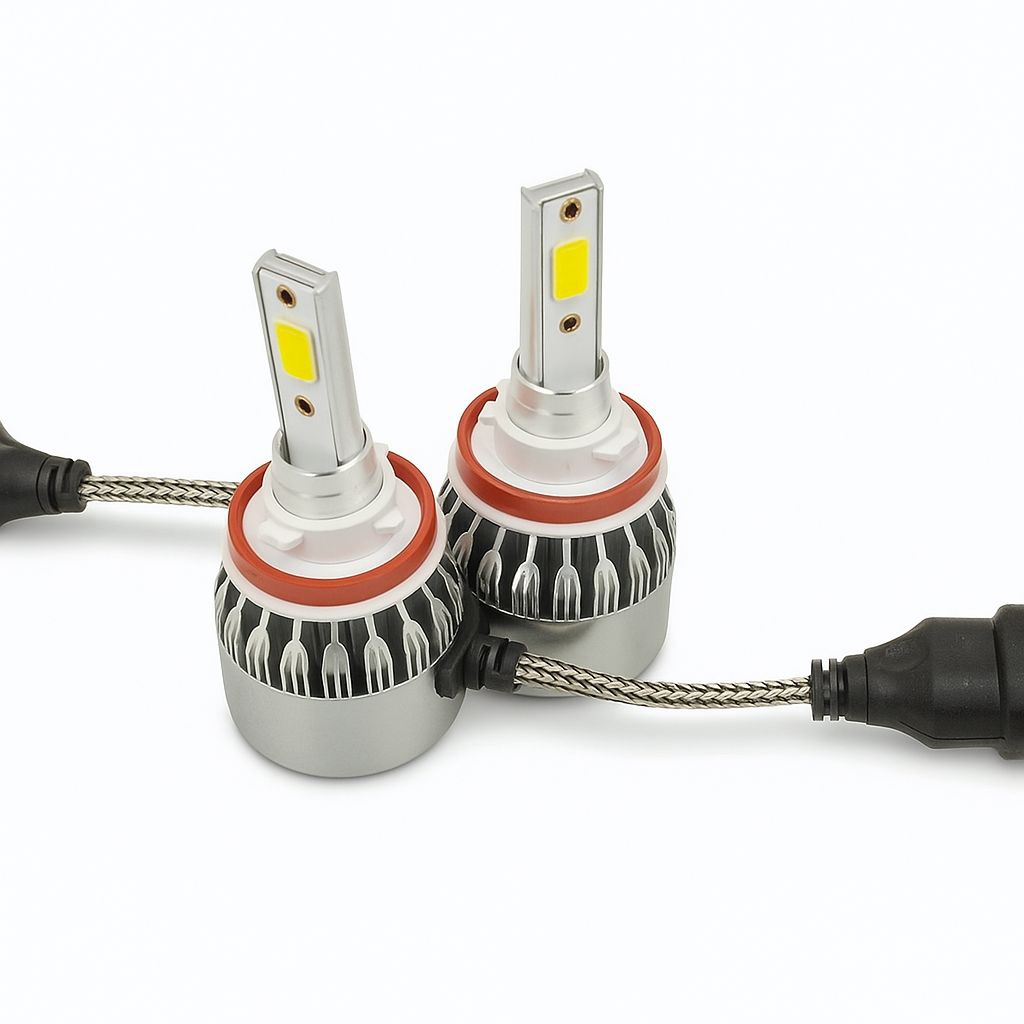 Lampu LED Mobil H11 / H16 Premium 55W Setara 200W Halogen – Super Terang + Kipas Pendingin Turbo