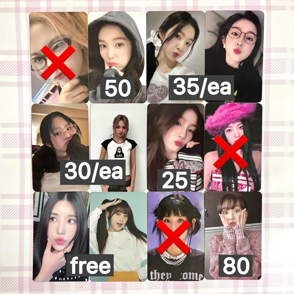 irene yeri red velvet twice tzuyu newjeans hanni photocard pc qq like a flower hoodie cosmic pob key