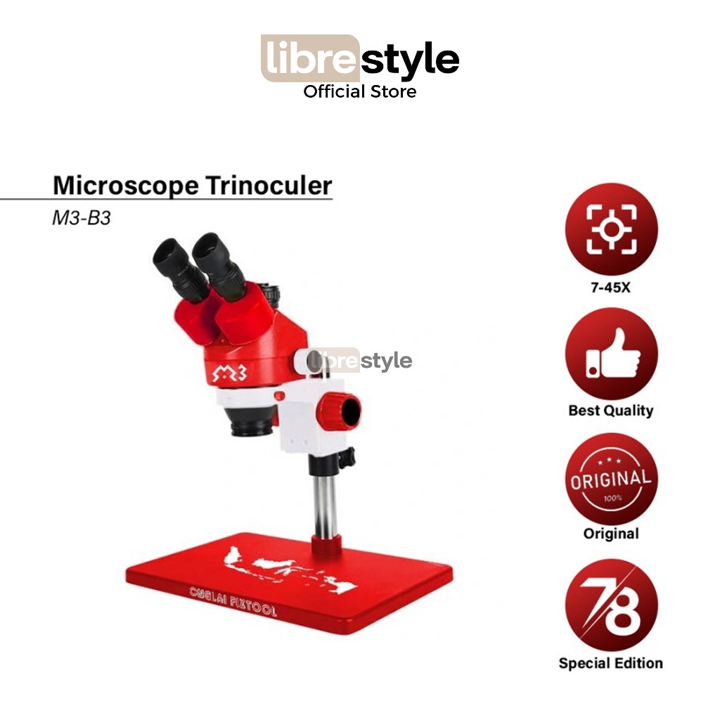 ONGLAI FIXTOOL M3-B3 Microscope Trinoculer 7-45X Special Edition Ori