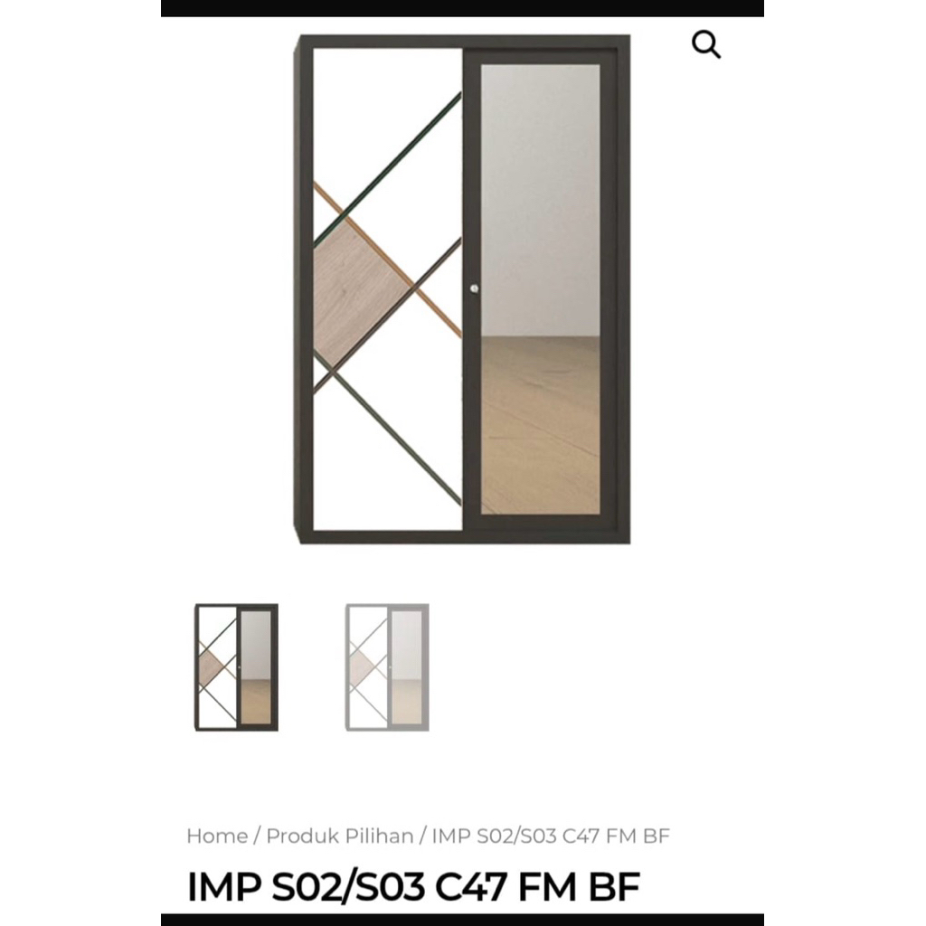 Promo Lemari Pakaian Plat Besi Sliding