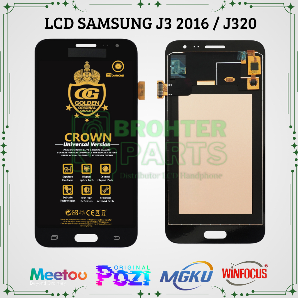 LCD SAMSUNG J3 2016 / (SAMSUNG GALAXY J3 2016) / J320 TOUCHSCREEN FULLSET COMPLETE ORIGINAL