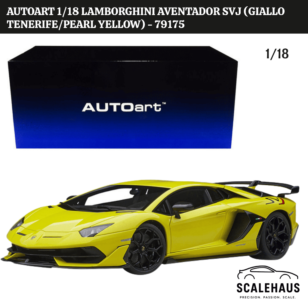 Autoart 1/18 Lamborghini Aventador SVJ (Giallo Tenerife/Pearl Yellow) - 79175