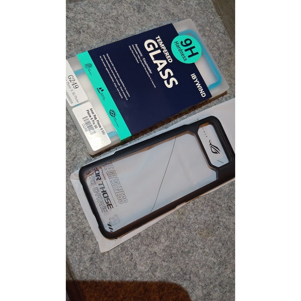 tempered glass ibywind dan devilcase rog phone 6 casing  bisa untuk rog 7
