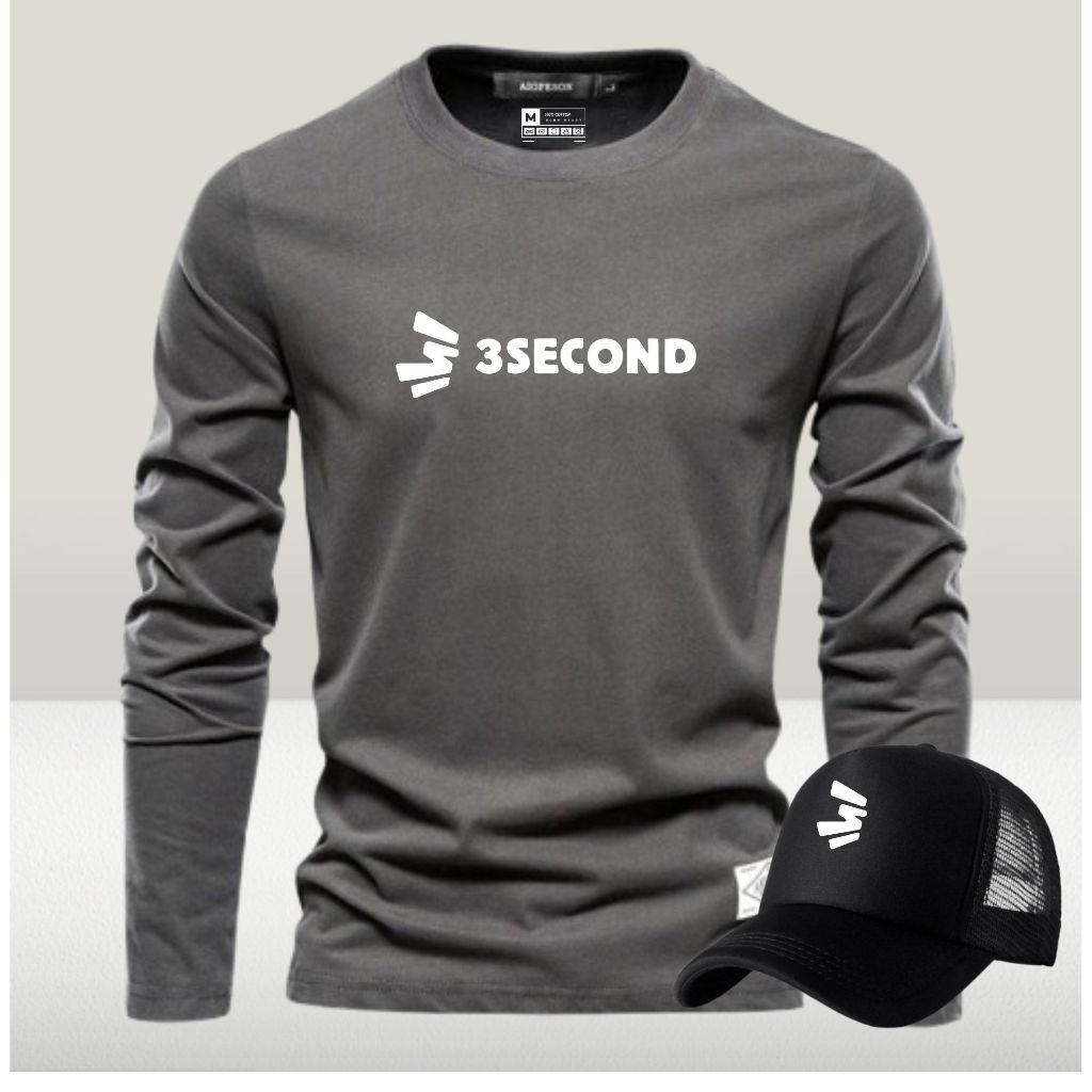 Bonus Topi Tshirt Distro 3SECOND TEX PUTIH Premium
