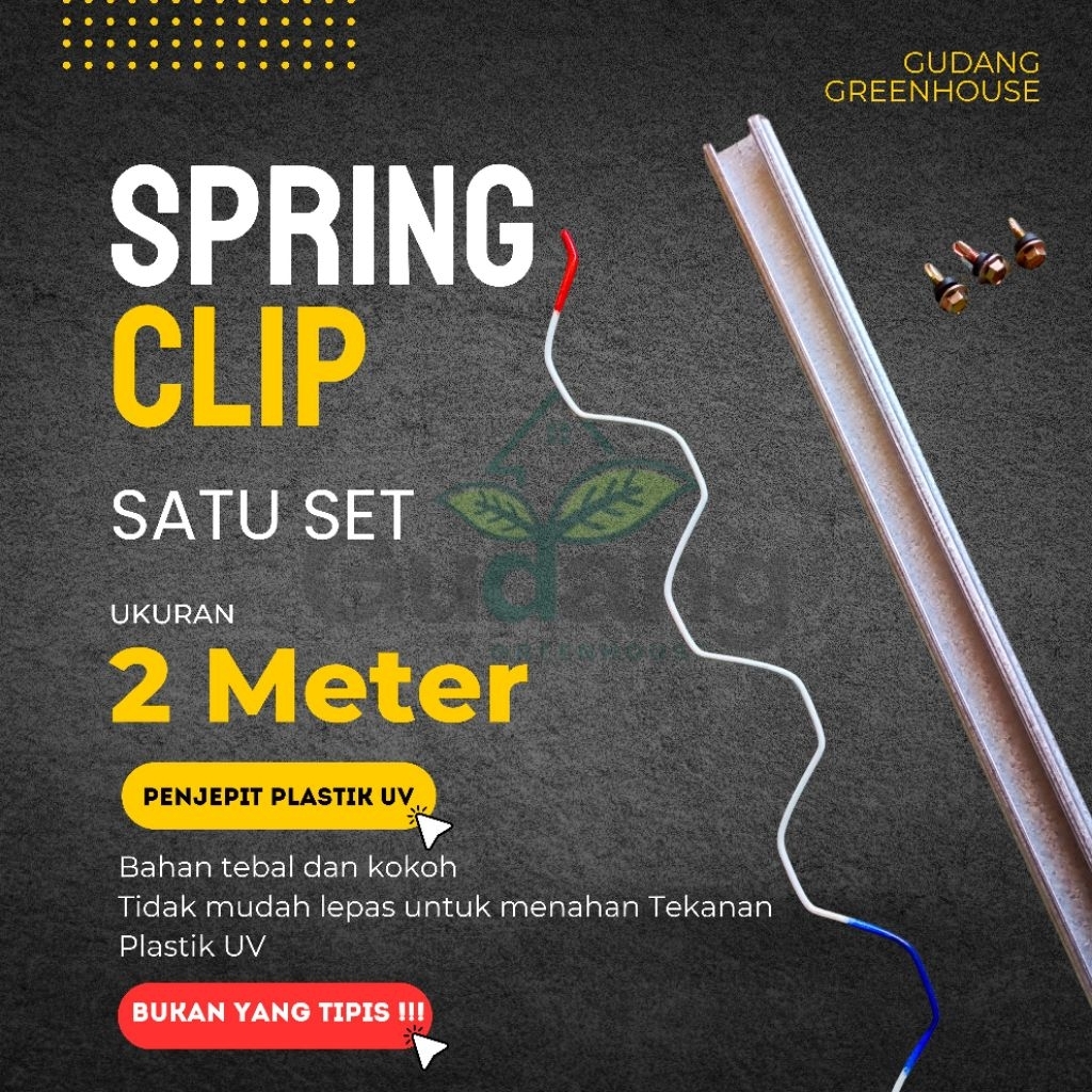 Spring Clip Plastik UV 2 Meter Bahan Tebal Dan Kokoh