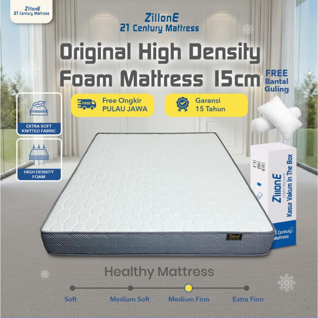 Zillone Kasur Busa Original Orthopedic High Density Foam 15cm – Kasur Busa Superior | Kasur Orthoped