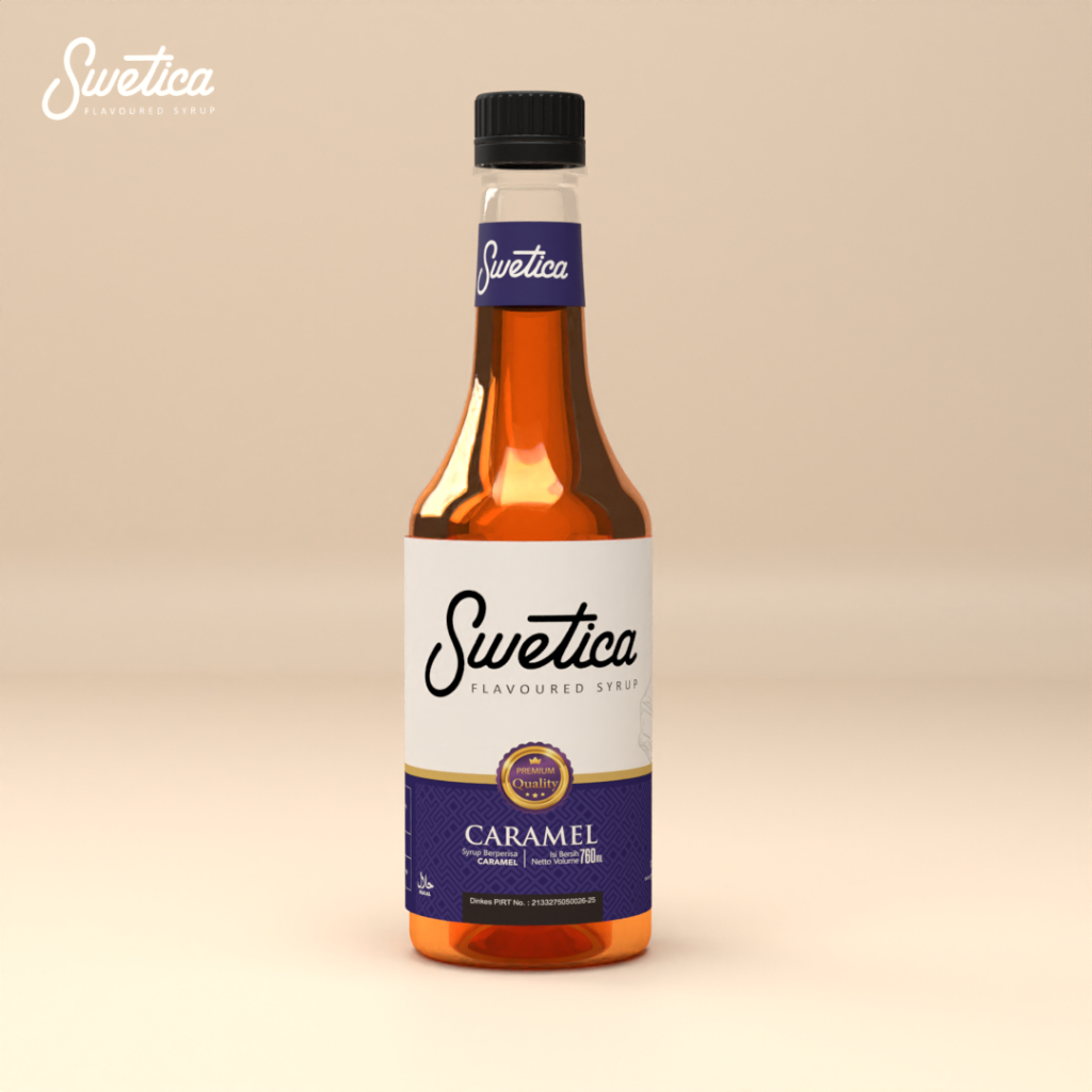 Caramel Syrup Premium 760ml Swetica | Sirup Campuran Kopi | Sirup Rasa Caramel Untuk Bisnis Horeca