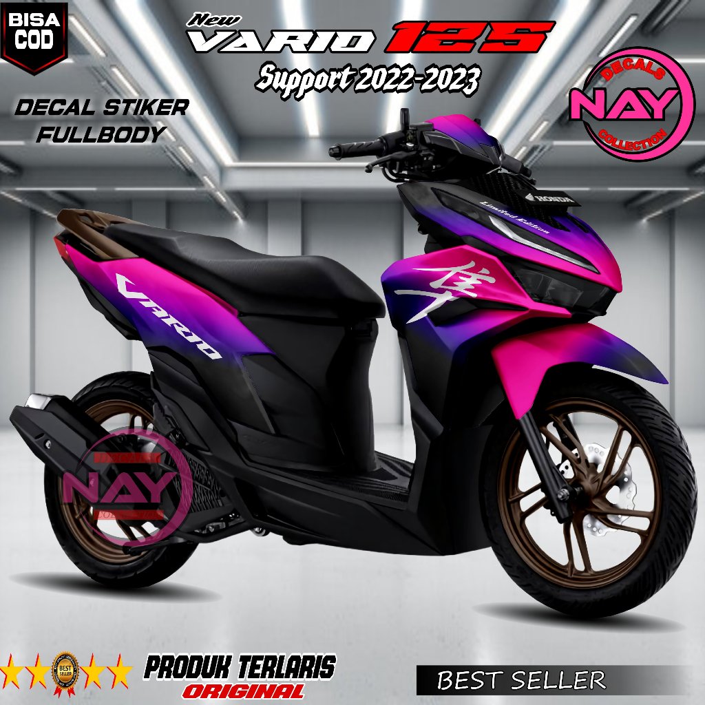 Decal Stiker Vario New 125 2023 / Stiker variasi New Vario 125 Motif Keren NDC511