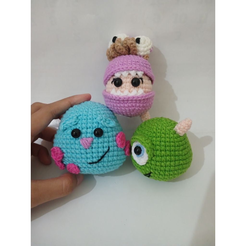 Monster Inc Amigurumi / Boneka rajut monster inc / Boneka rajut mini