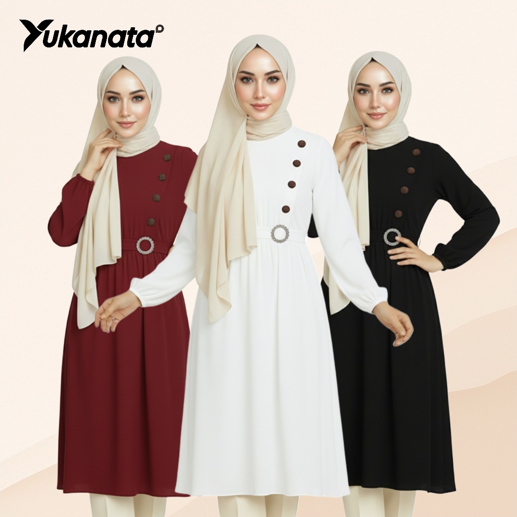 Tunik Wanita Formal Katun Rayon Stylish Oversize Polos Motif Termurah Dress Terlaris Rekomended Flow