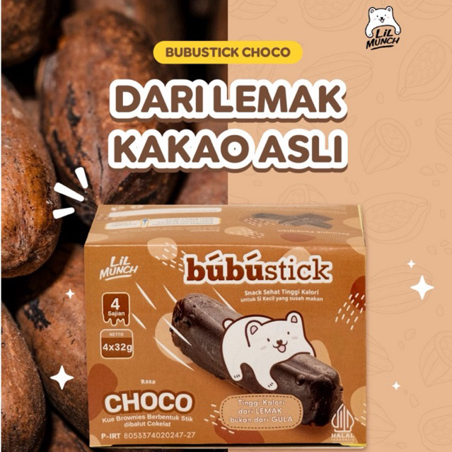 Snack anak 1 tahun - Cemilan bayi cemilan anak - Brownies coklat snack anak sehat - Bubustick choco