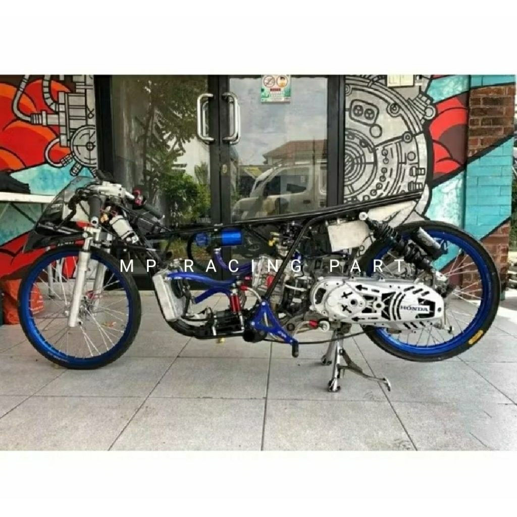 frame kerangka sasis batangan rangka drag Vario FI bahan nouvo/mio