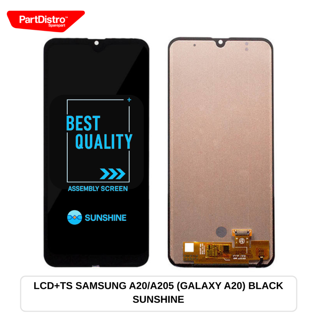 LCD+TS SAMSUNG A20/A205 (GALAXY A20) BLACK SUNSHINE