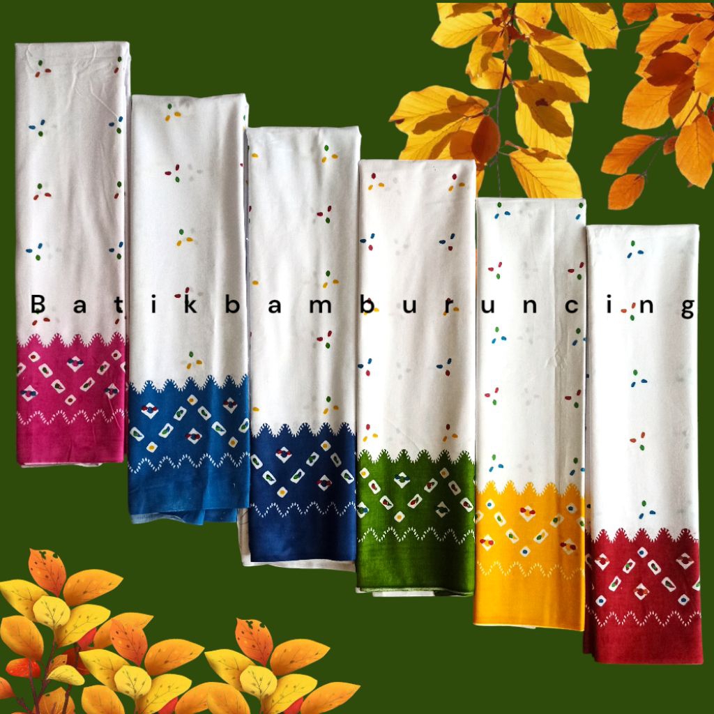 kain batik jumputan putihan tumpal warna kain bahan kebaya dan baju wanita