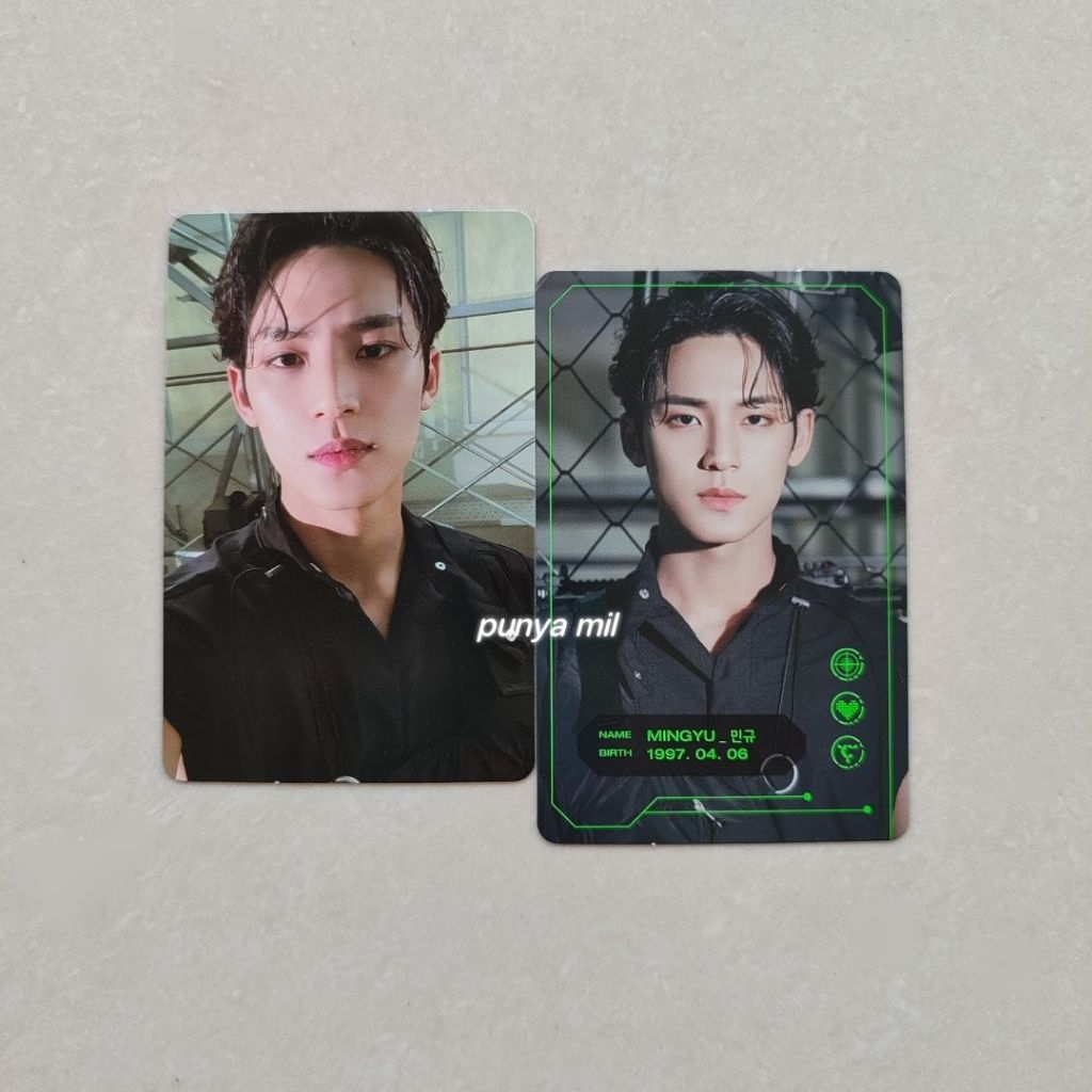photocard mingyu gameboi membership kit seventeen official (set minus id card)