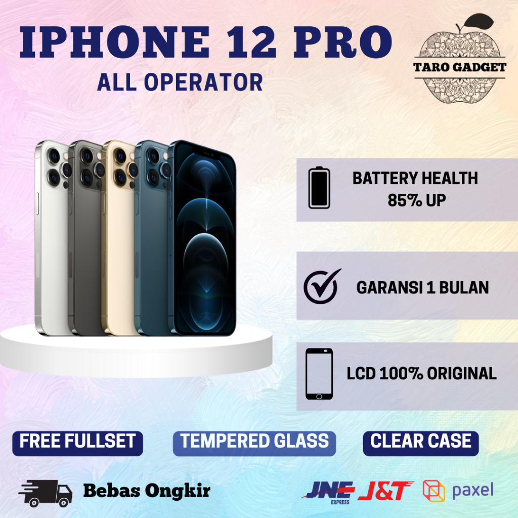 IPhone 12 Pro Inter 128GB All Operator / Wifi Only / Bea Cukai Like New Second Bekas Bonus Tempered 