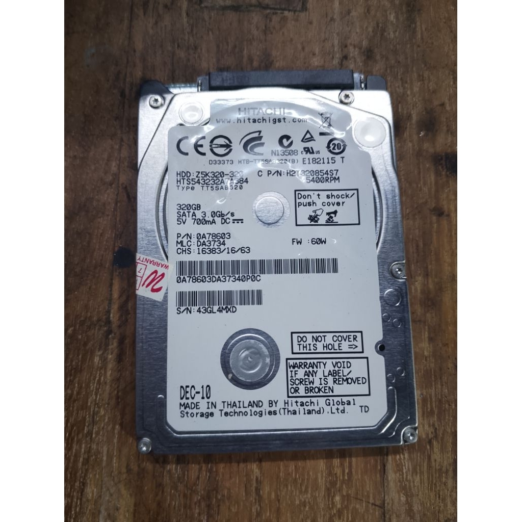 Harddisk HDD Laptop 320GB