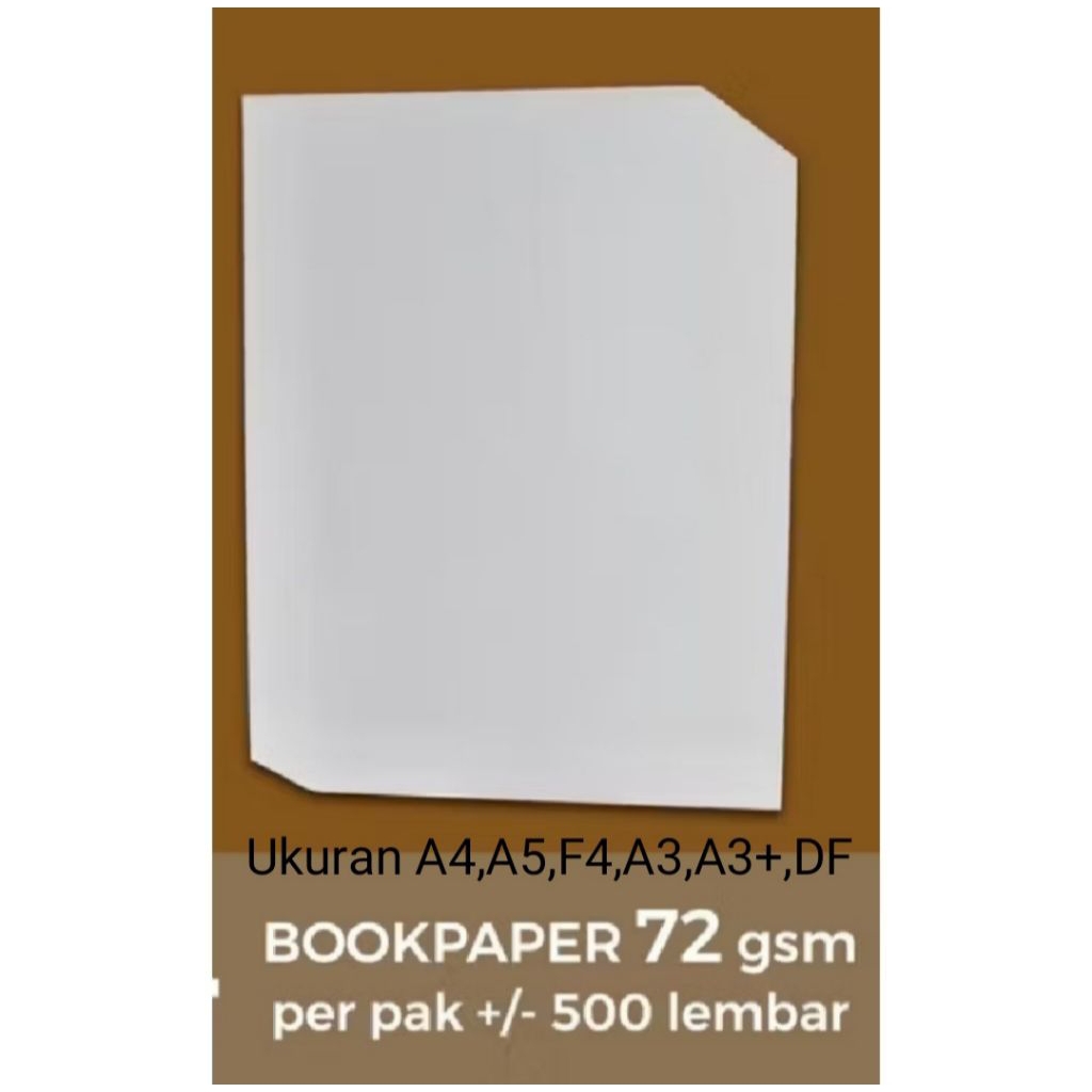Kertas novel/Bookpaper imperial 72gsm premium A4,F4,A3,A3+,A5