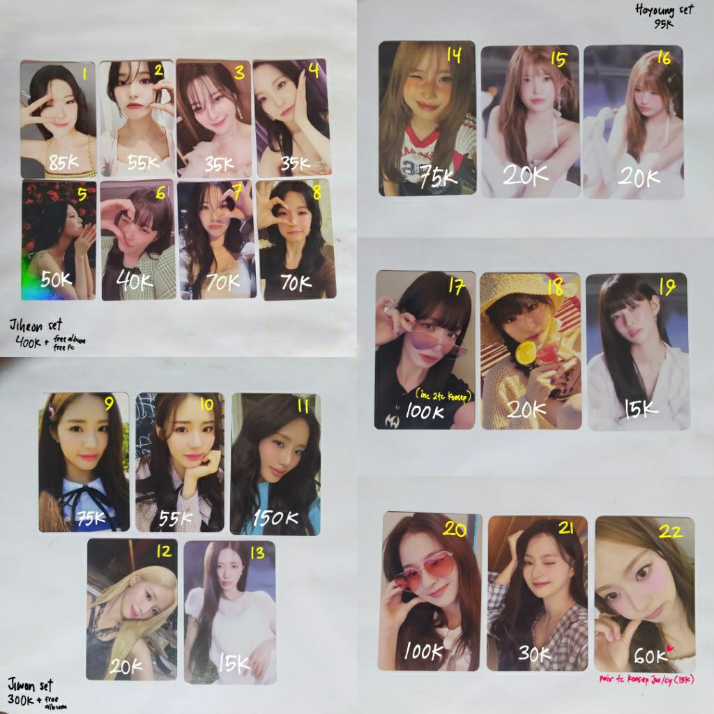 FROMIS_9 HAYOUNG JIWON CHAEYOUNG NAGYUNG BAEK JIHEON FROM OUR 20S TRADING CARD CONCERT ALBUM PHOTOCA