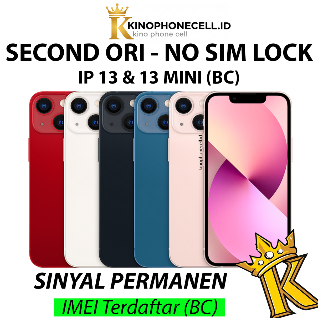 BC IPHONE 13 Beacukai & 13 Mini Sinyal Permanen 13 Second 13 128GB 256GB 512GB Normal kinophonecell