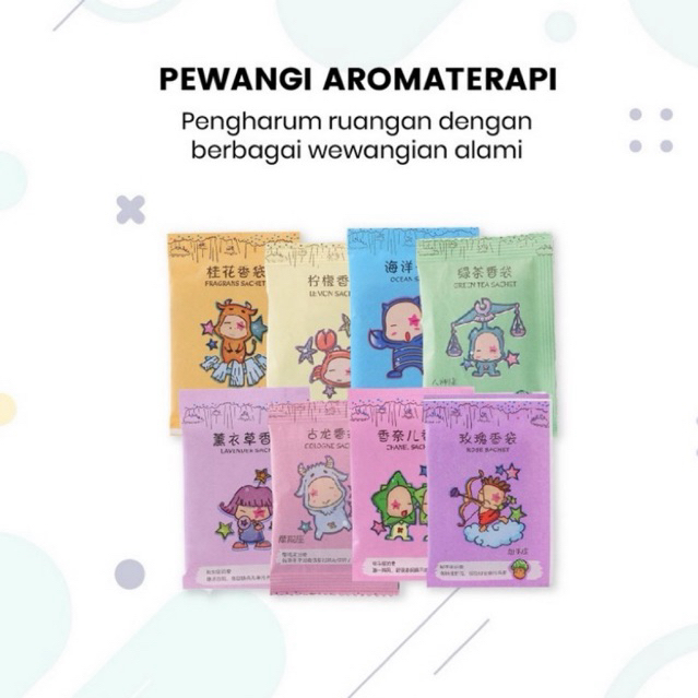 Pengharum Ruangan Sachet Pewangi Ruangan Aromaterapi / Parfum Ruangan Saset Mini Pewangi Lemari Paka
