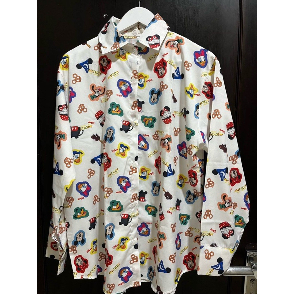Kemeja Wanita | Atasan Wanita | Kemeja Oversize | Kemeja Disney